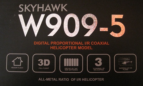 Skyhawk W909 6. Red RC Helicopter Skyhawk W909